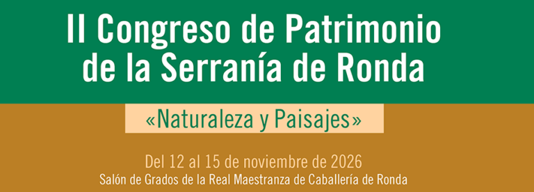 Cartel del II Congreso de Patrimonio de la Serranía de Ronda. Naturaleza y Paisajes