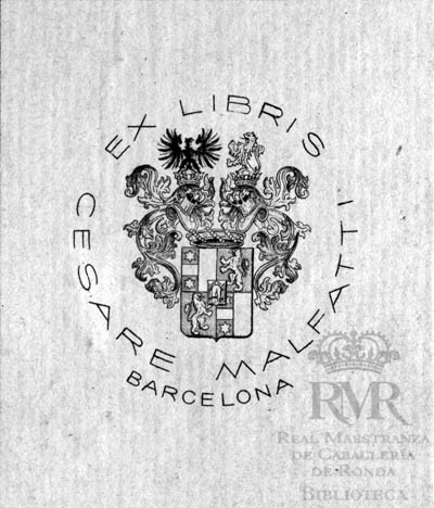 Ex libris Cesare Malfatti