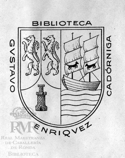 Ex libris Gustavo Enriquez Cadórniga