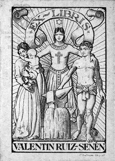 Ex libris Valentín Ruiz Senén